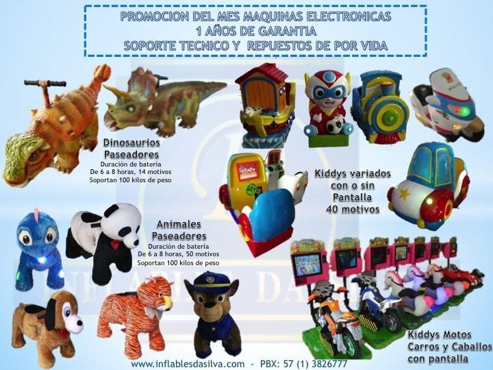 Venta de kiddies, montables infantiles y juegos mecanicos