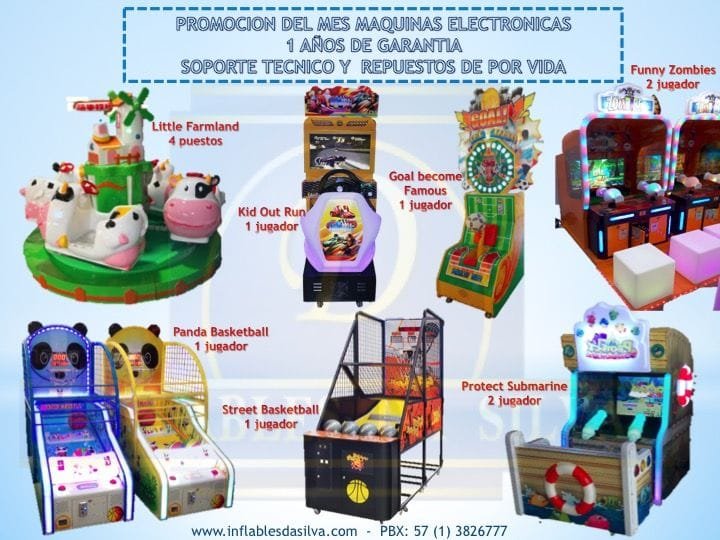 Maquinas de premios, redencion y juegos mecanicos