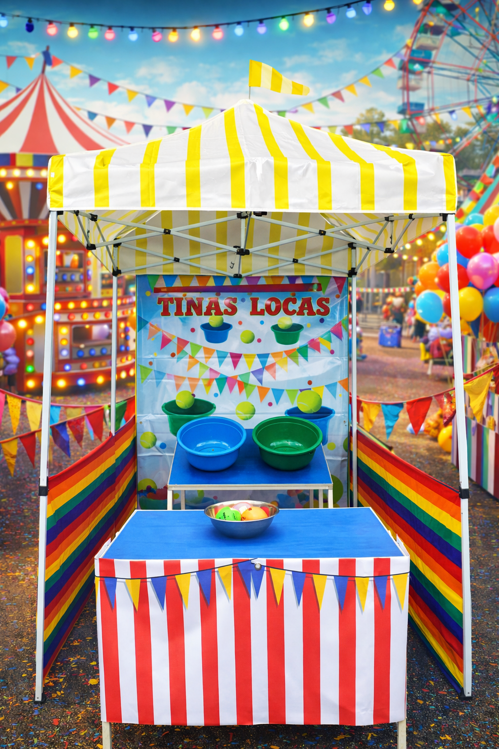 Juego de feria Tinas Locas (sin operario)