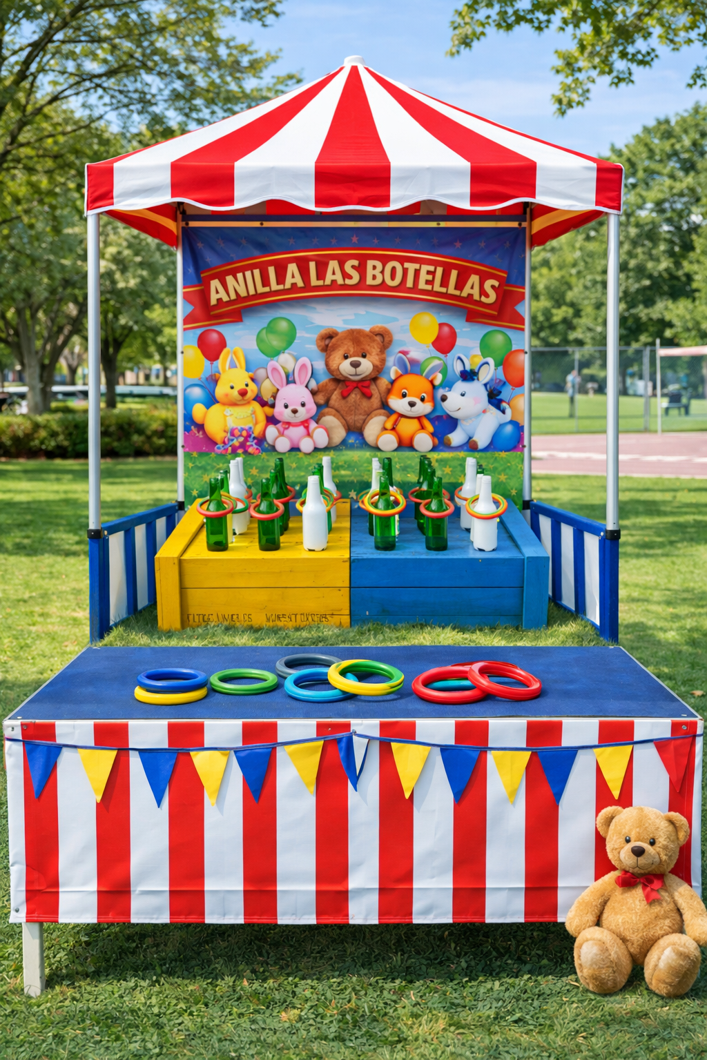 Juego de feria Anilla las Botellas