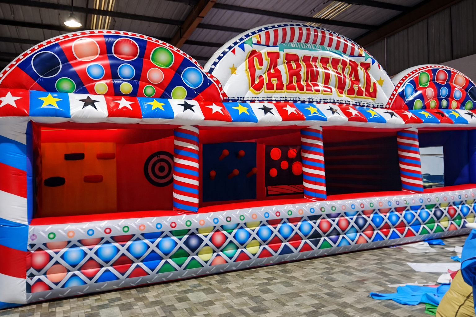 Carpa multifuncional tipo salon con 4 juegos de Feria
